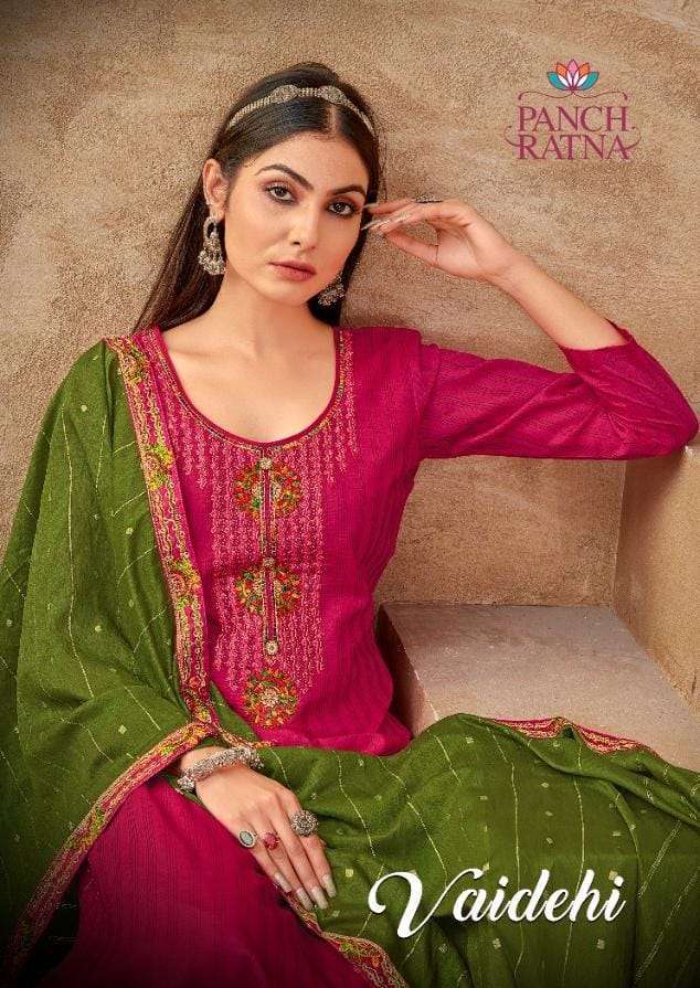 panch ratna vaidehi series 12091-12095 parampara silk suit 