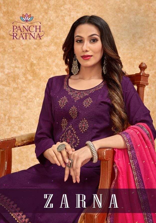 panch ratna zarna series 14001-14005 parampara silk suit 