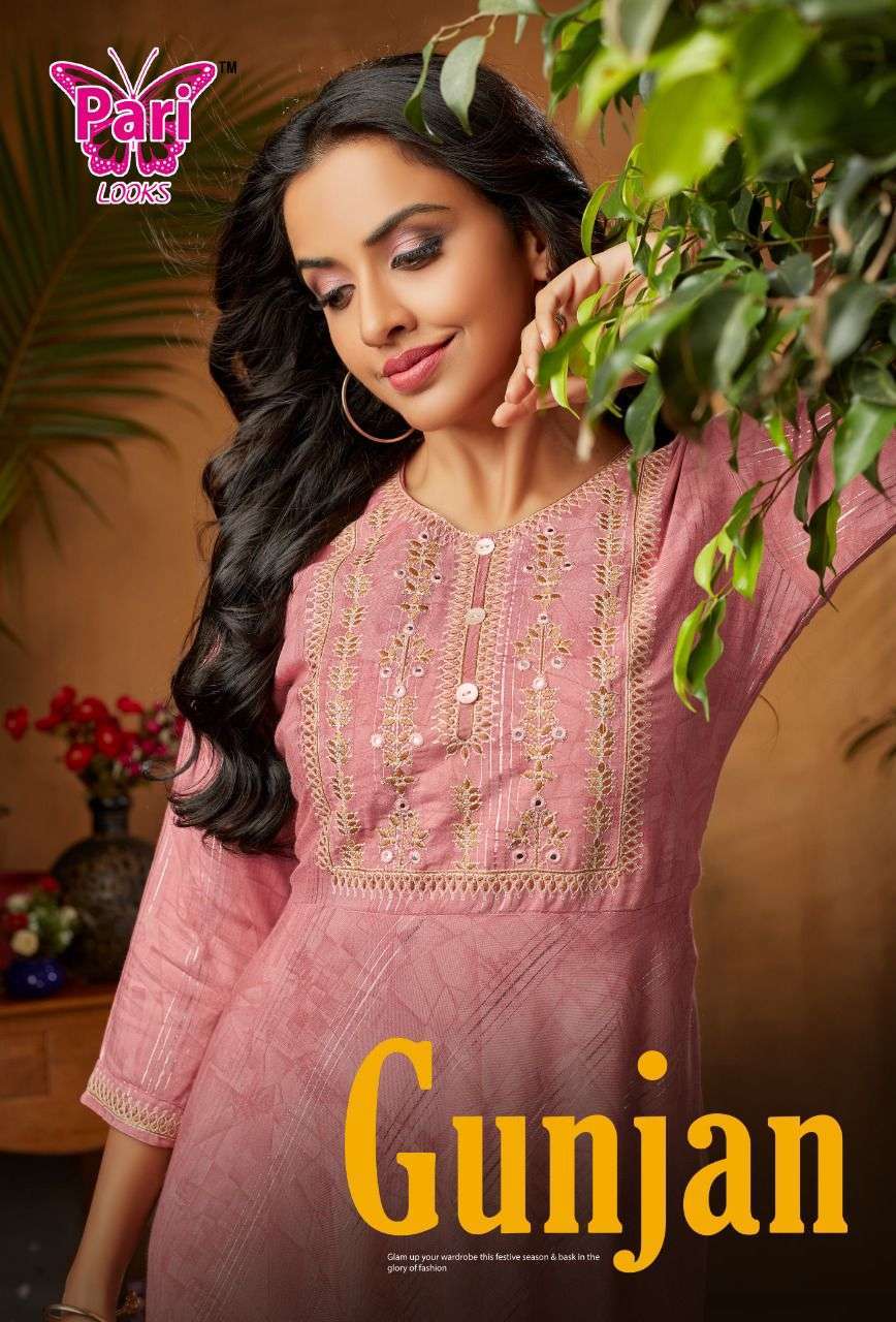 pari gunjan series 101-108 18 kg rayon lurex kurti