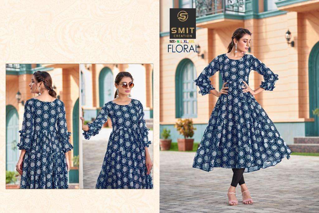 poonam floral gown series 1001-1004 pure georgette gown