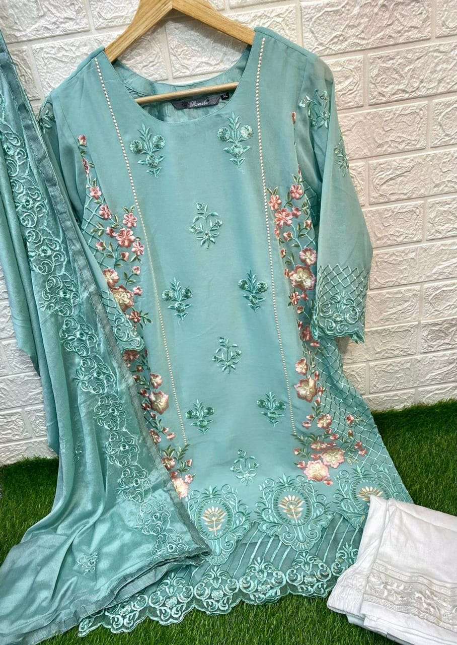 ramsha r-10002 georgette embroidery suit