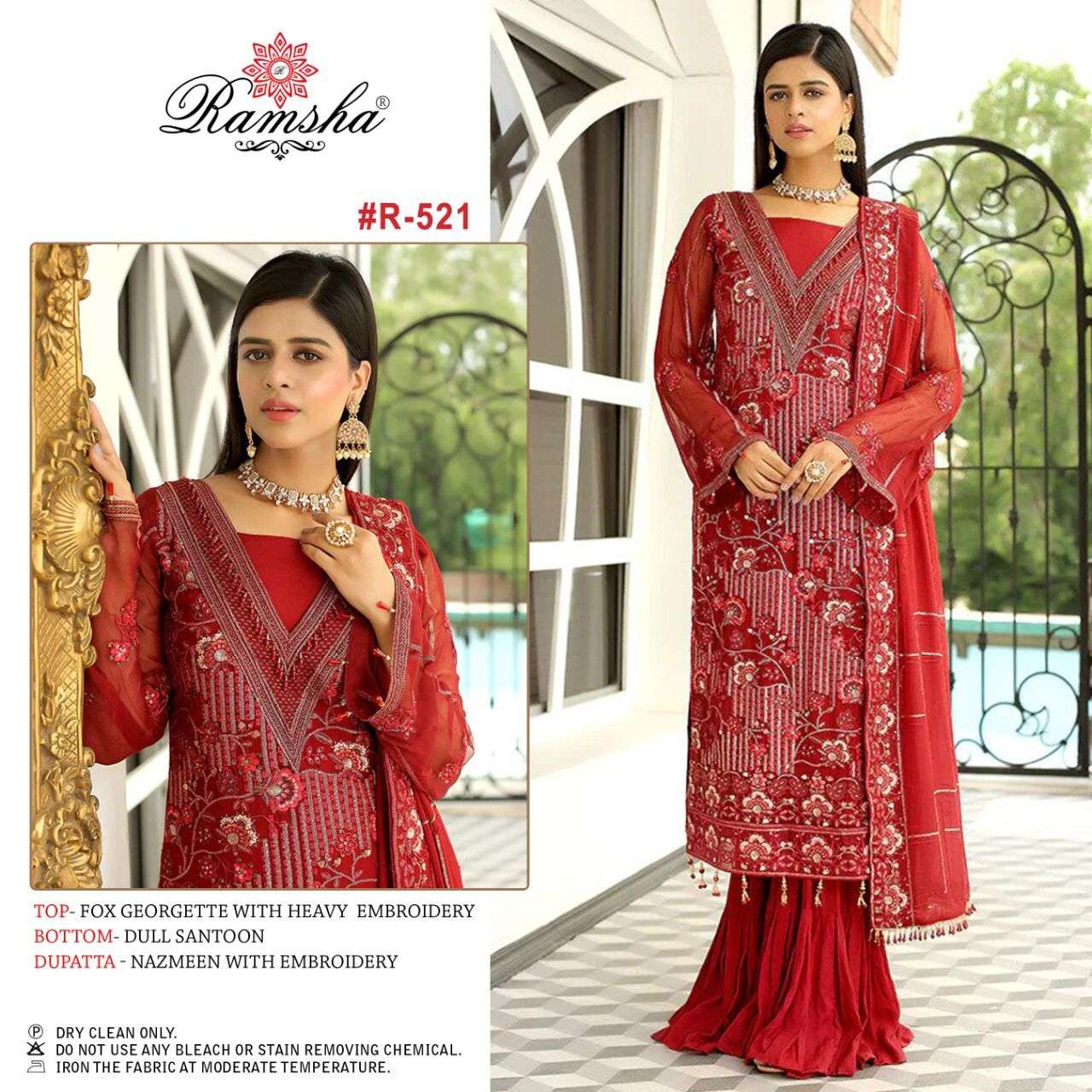 ramsha r-521 designer georgette suit 