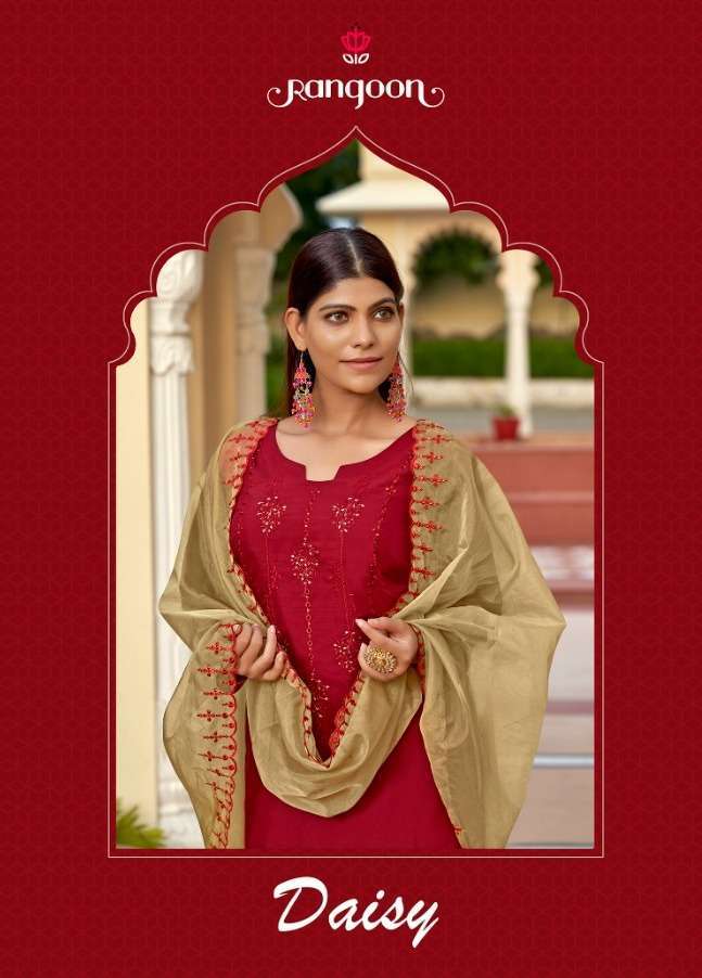 rangoon daisy series 4071-4076 viscose readymade suit