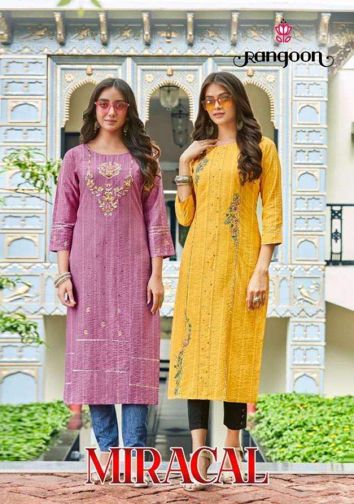 rangoon miracal series 3981-3986 nylon viscose kurti 