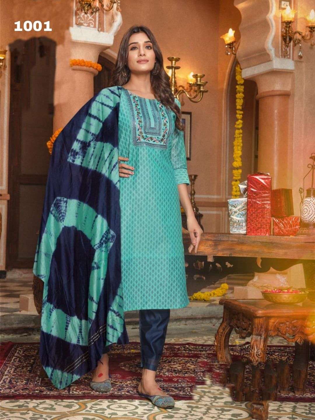 rashima designer chanderi silk readymade suit 