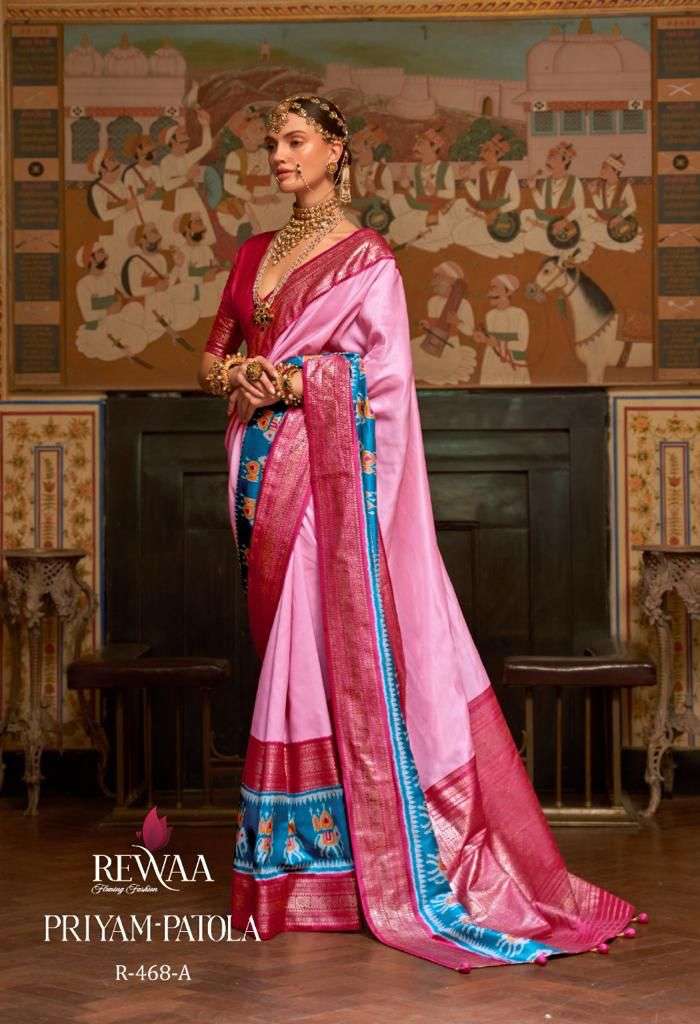 rewaa priyam patola designer pure silk saree