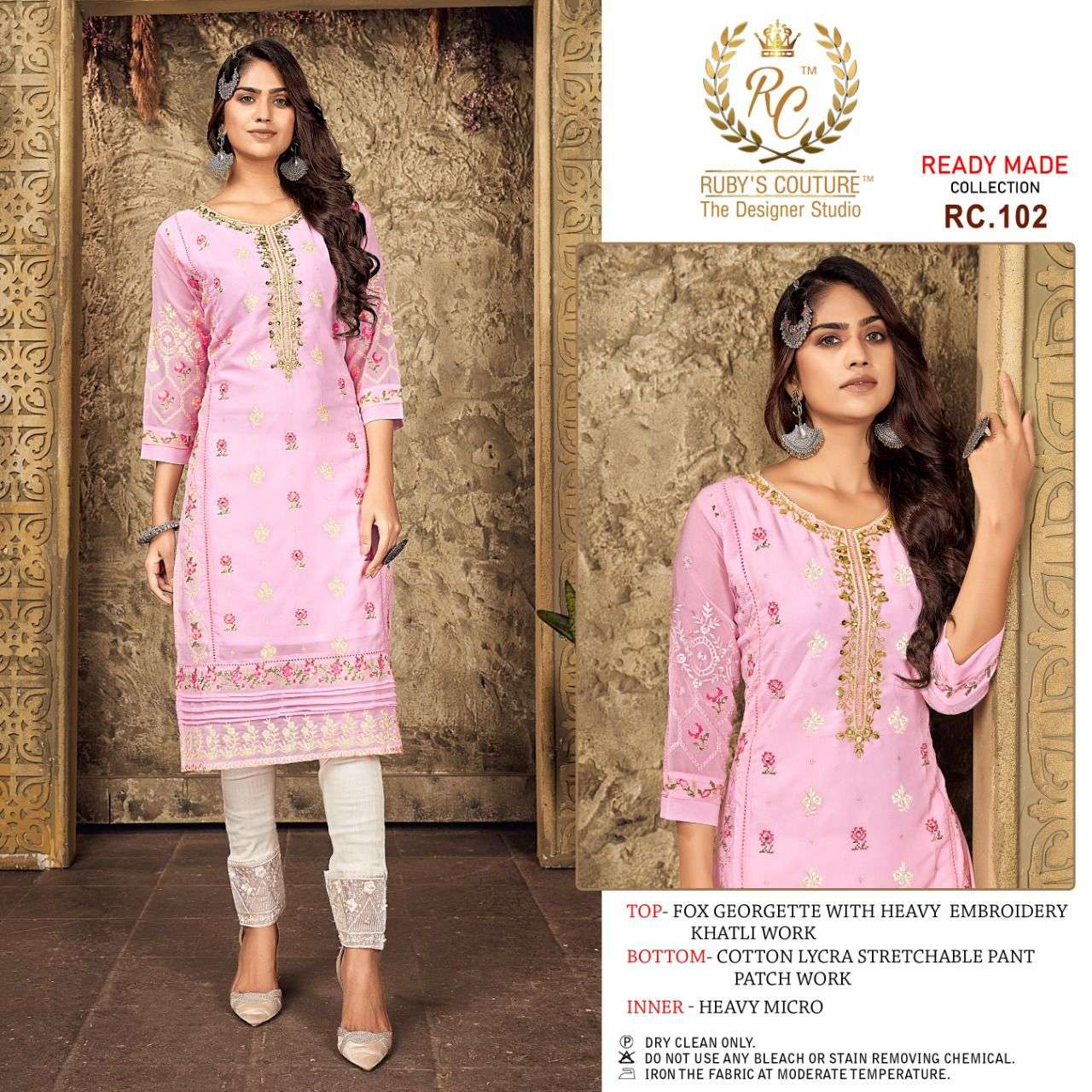 ruby couture rc-102 designer blooming georgette suit 