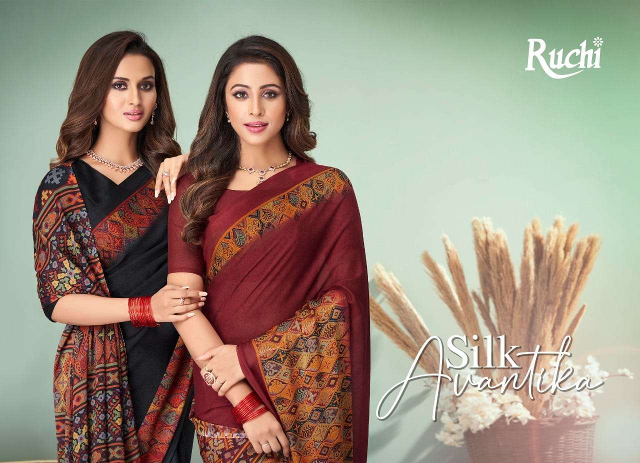 ruchi avantika silk series 15901-15903 silk georgette sarees