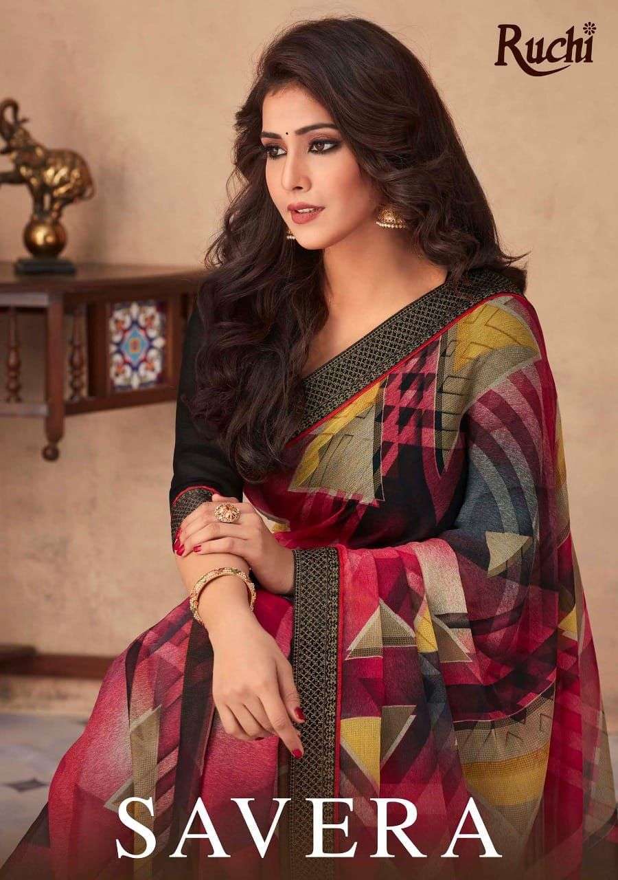 ruchi saree savera series 19301-19306 chiffon saree 