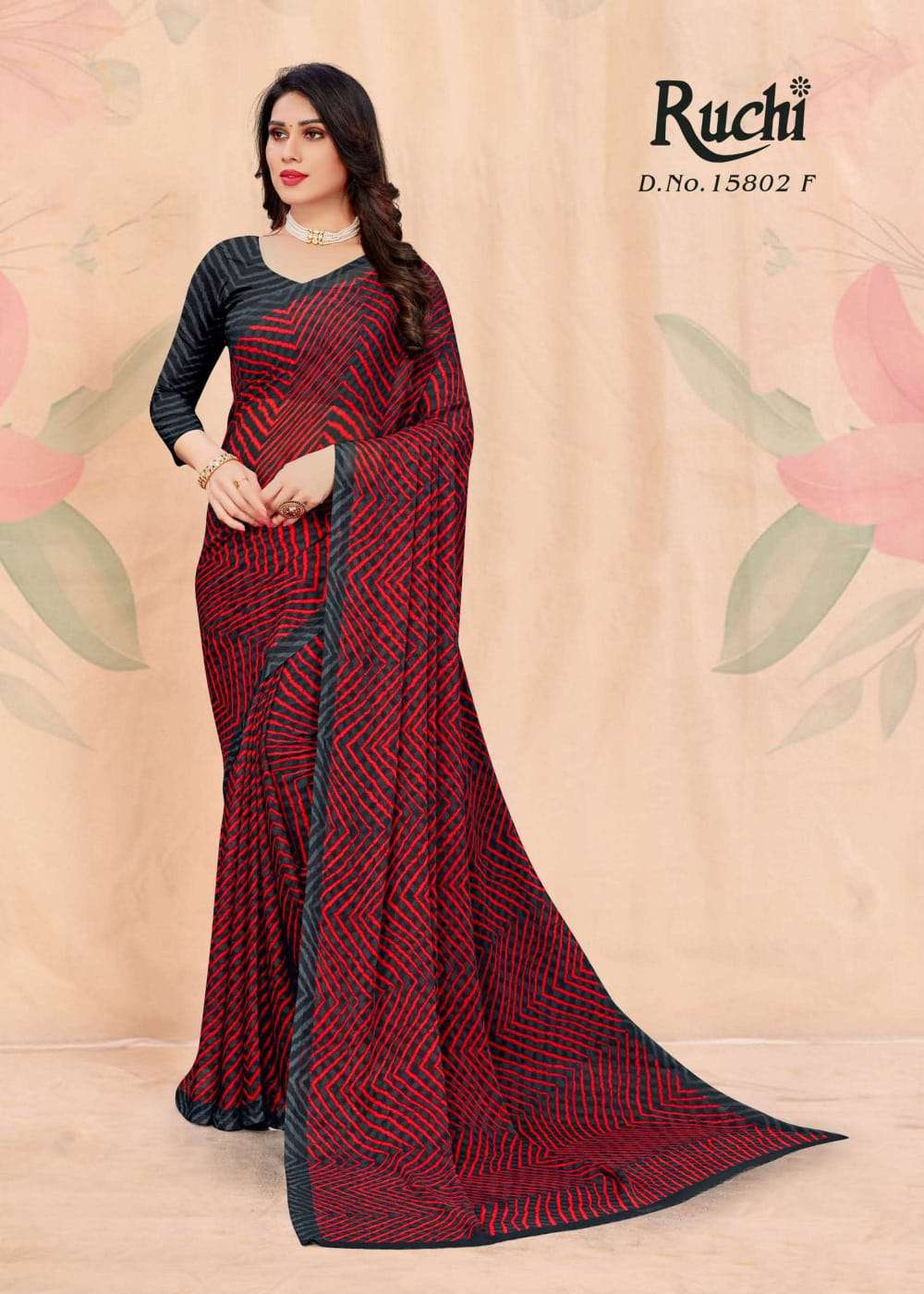 ruchi star chiffon 15802 chiffon saree