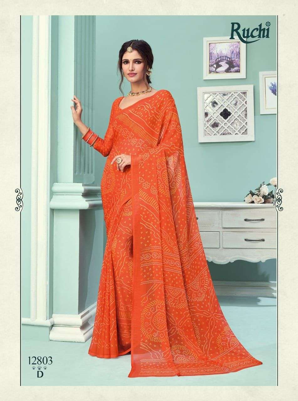 ruchi star chiffon 67th edition designer chiffon saree 