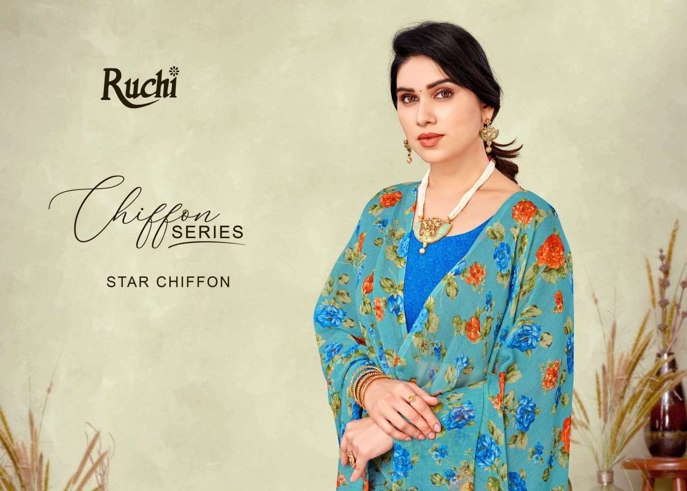 ruchi star chiffon 79th edition series 17004-17006 chiffon saree