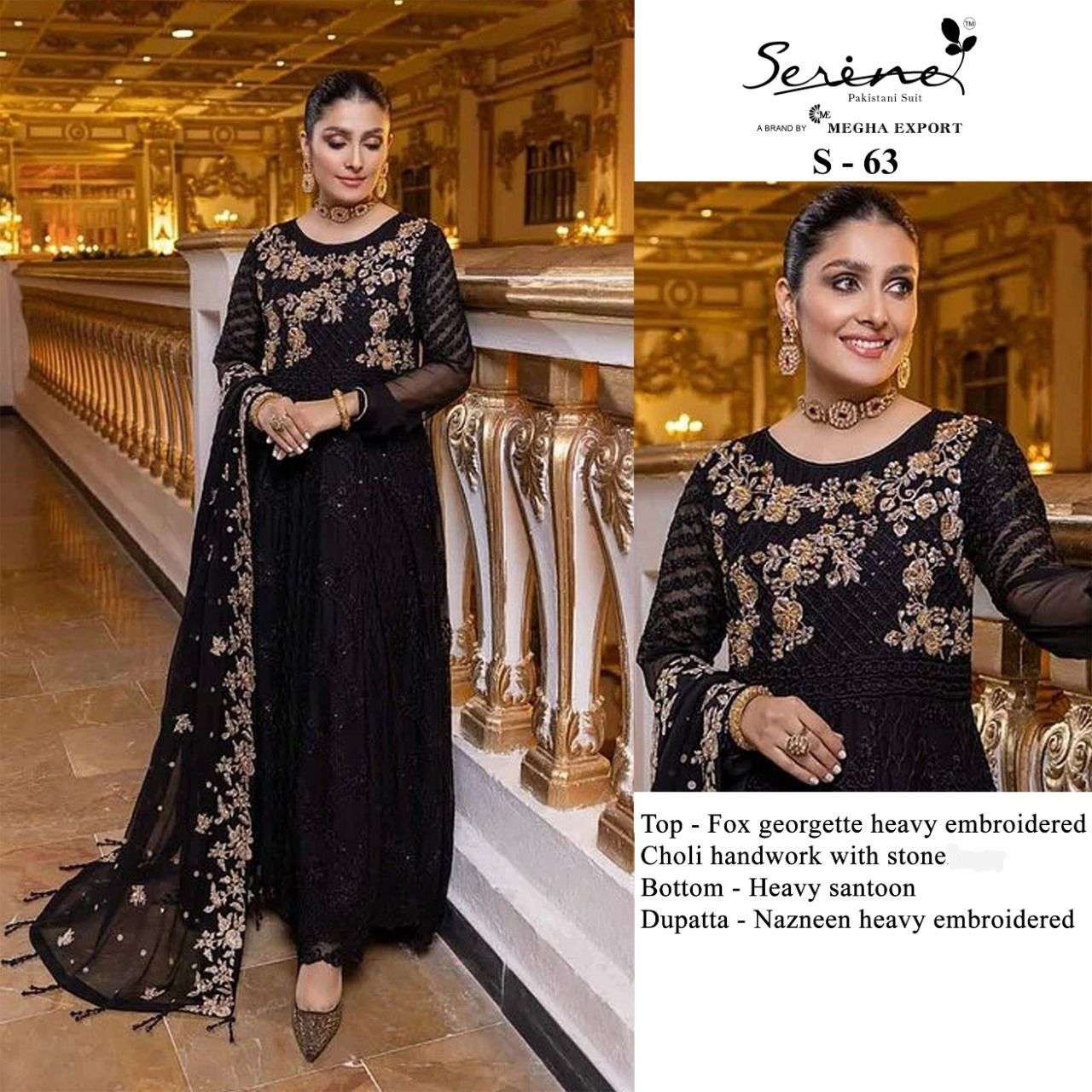 serene S-63 designer georgette suit 