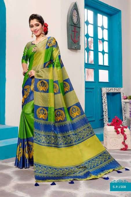 silk digital pattu designer silk saree