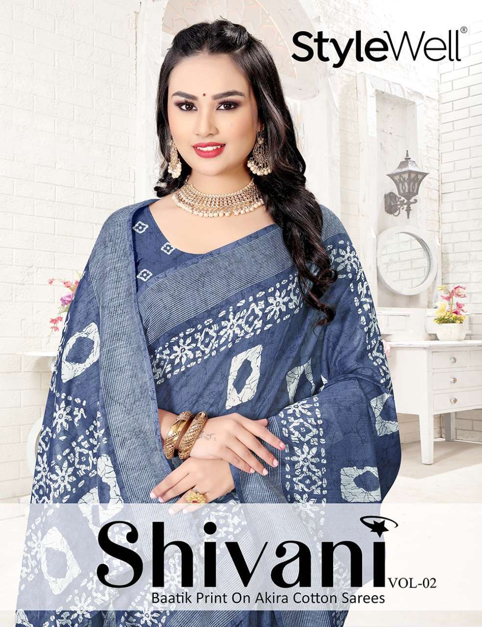 stylewell shivani vol 2 series 977-982 akira cotton saree