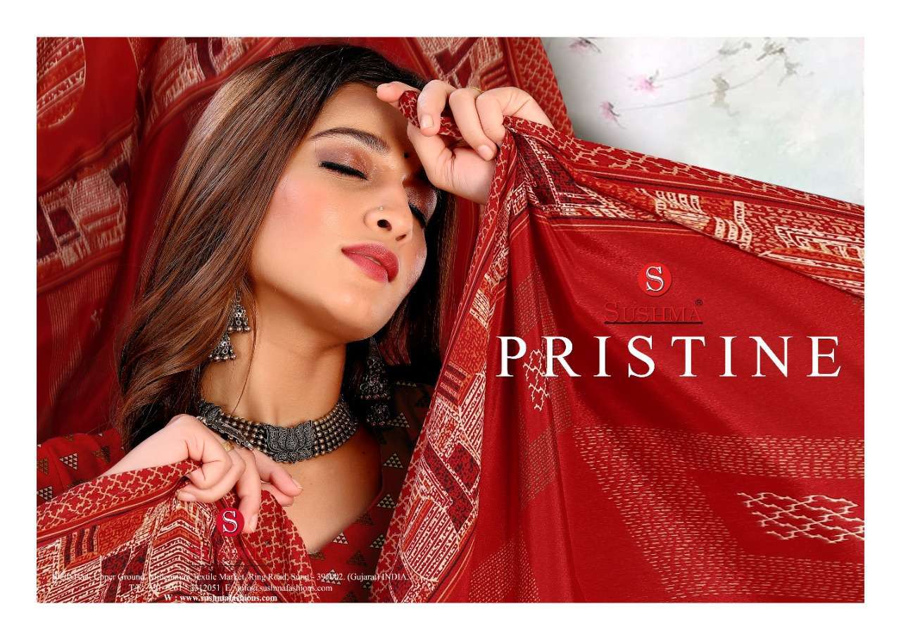 sushma pristine series 64001-64006 crape saree