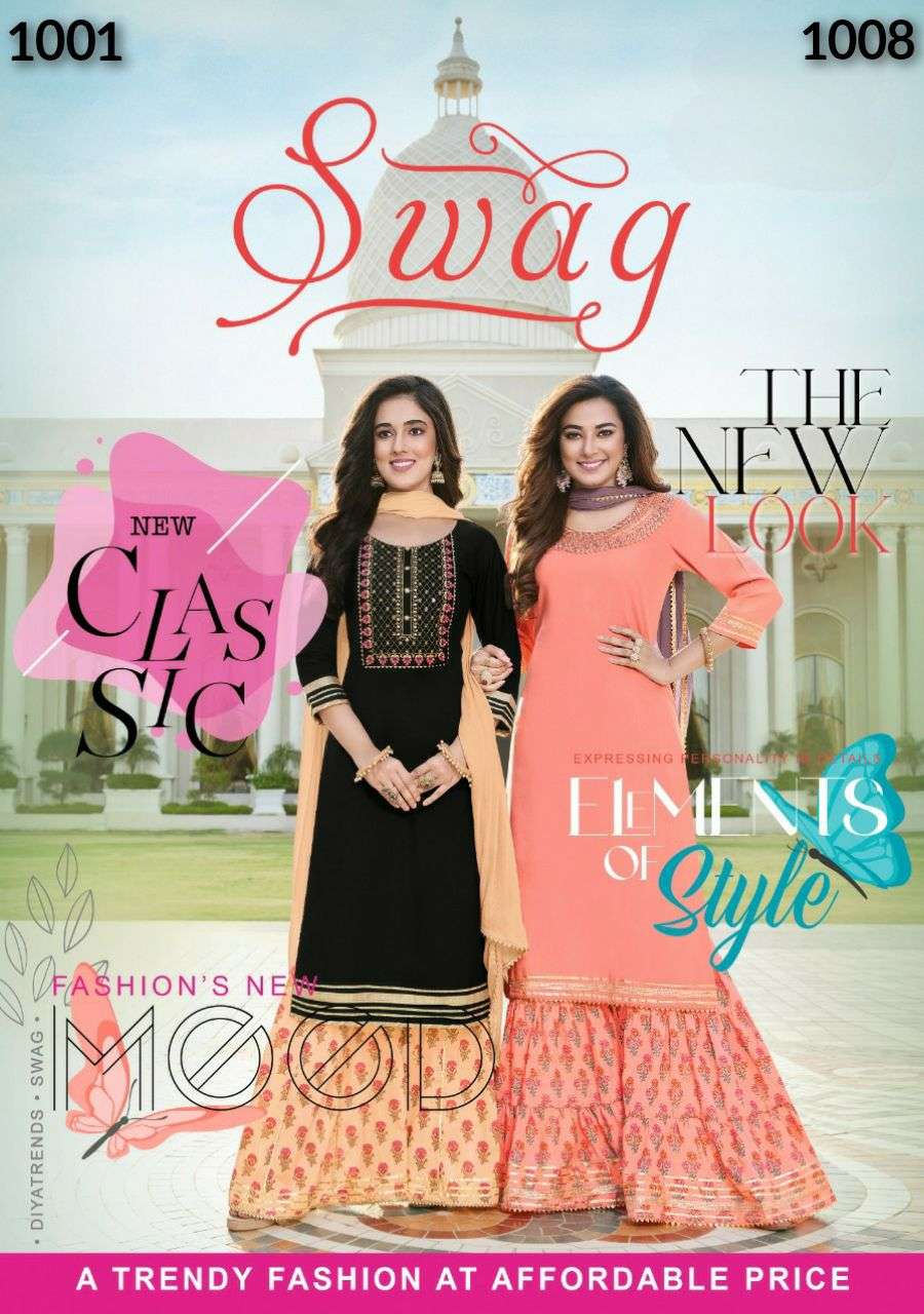 swag designer rayon readymade sharara suit