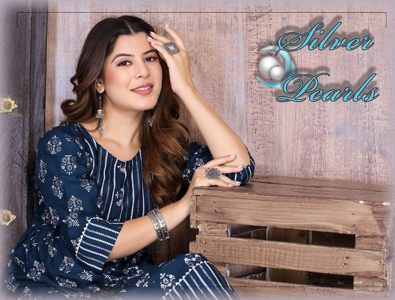 Trendy Silver Pearls Vol 1 series 3001-3008 17 kg rayon kurti