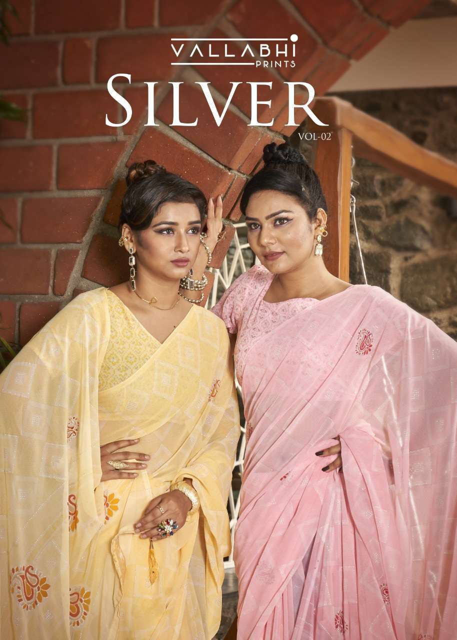 vallabhi silver vol 2 series 34631-34638 georgette saree