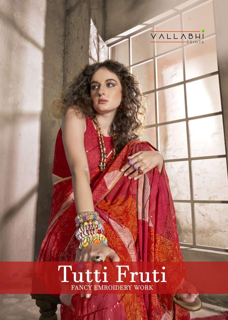 vallabhi tutti fruti series 17291-17298 georgette saree