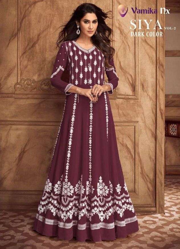 vamika nx siya vol 2 dark color series 1912 pure georgette kurti 