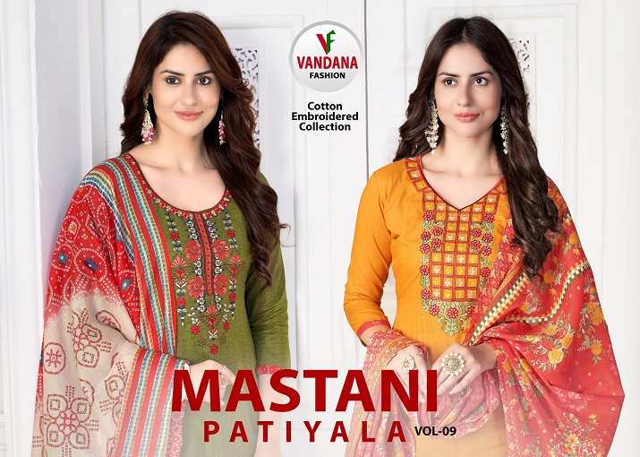 Vandana Mastani Patiyala Vol-9 series 9001-9012 indo cotton suit