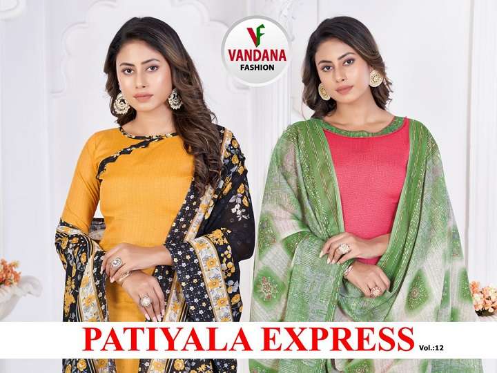 Vandana Patiyala Express Vol-12 series 12001-12012 indo cotton suit