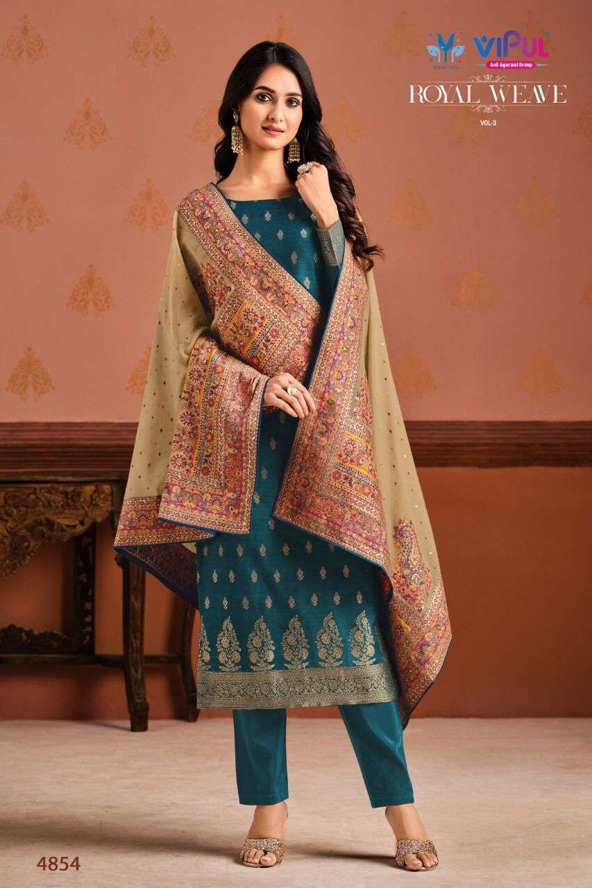 vipul royal weave vol 3 catonic silk suit 