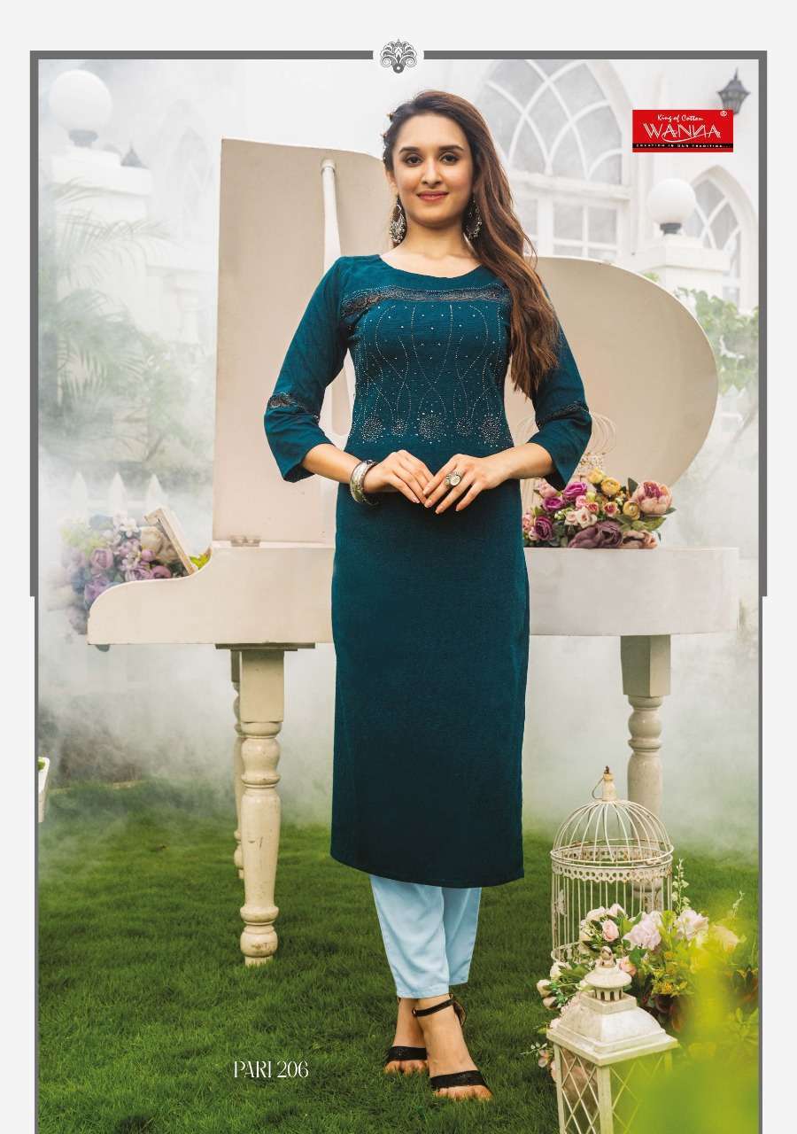 wanna pari vol 2 series 201-206 finest lycra kurti