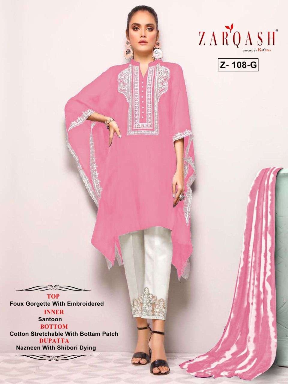 zarqash kaftan 108 designer faux blooming suit