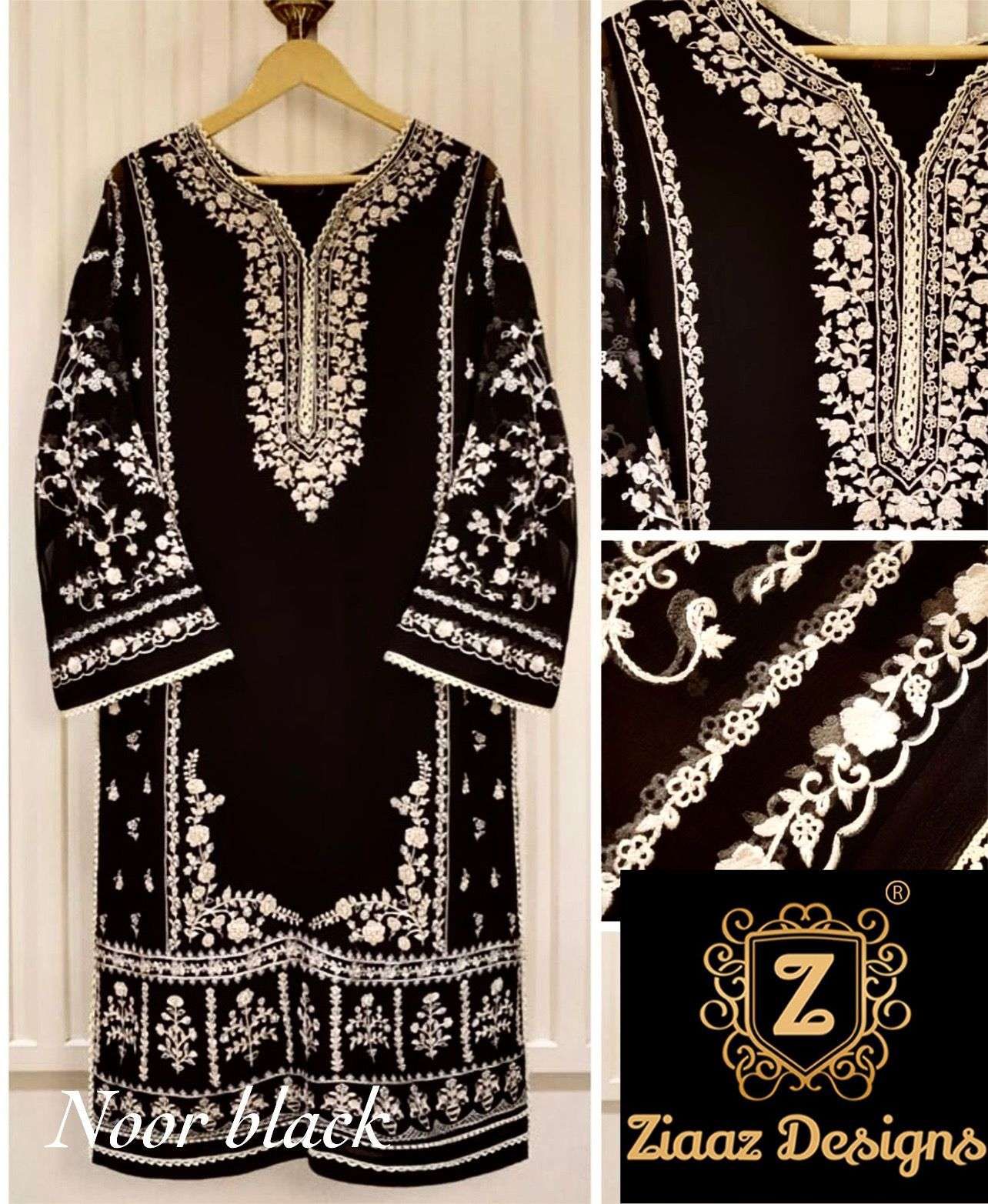 ziaaz designs designer georgette readymade suit 