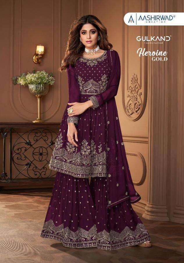 aashirwad heroine gold series 8696 real georgette suit 