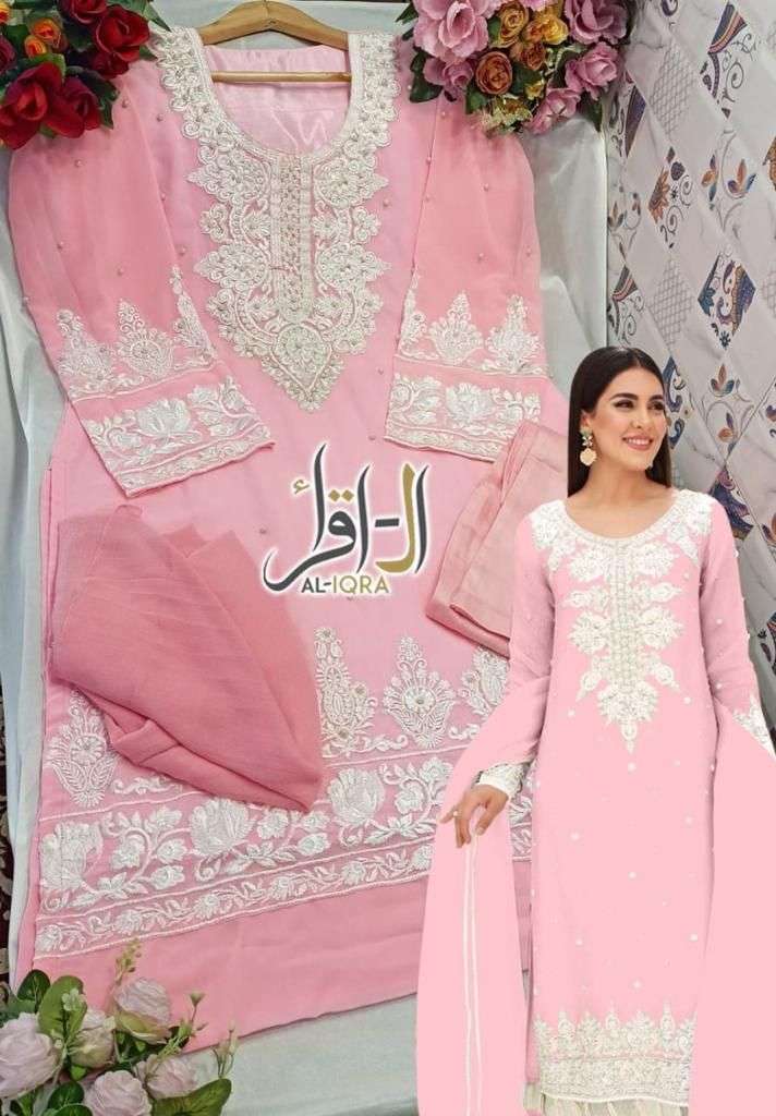 al iqra tex 1703 designer faux georgette suit 