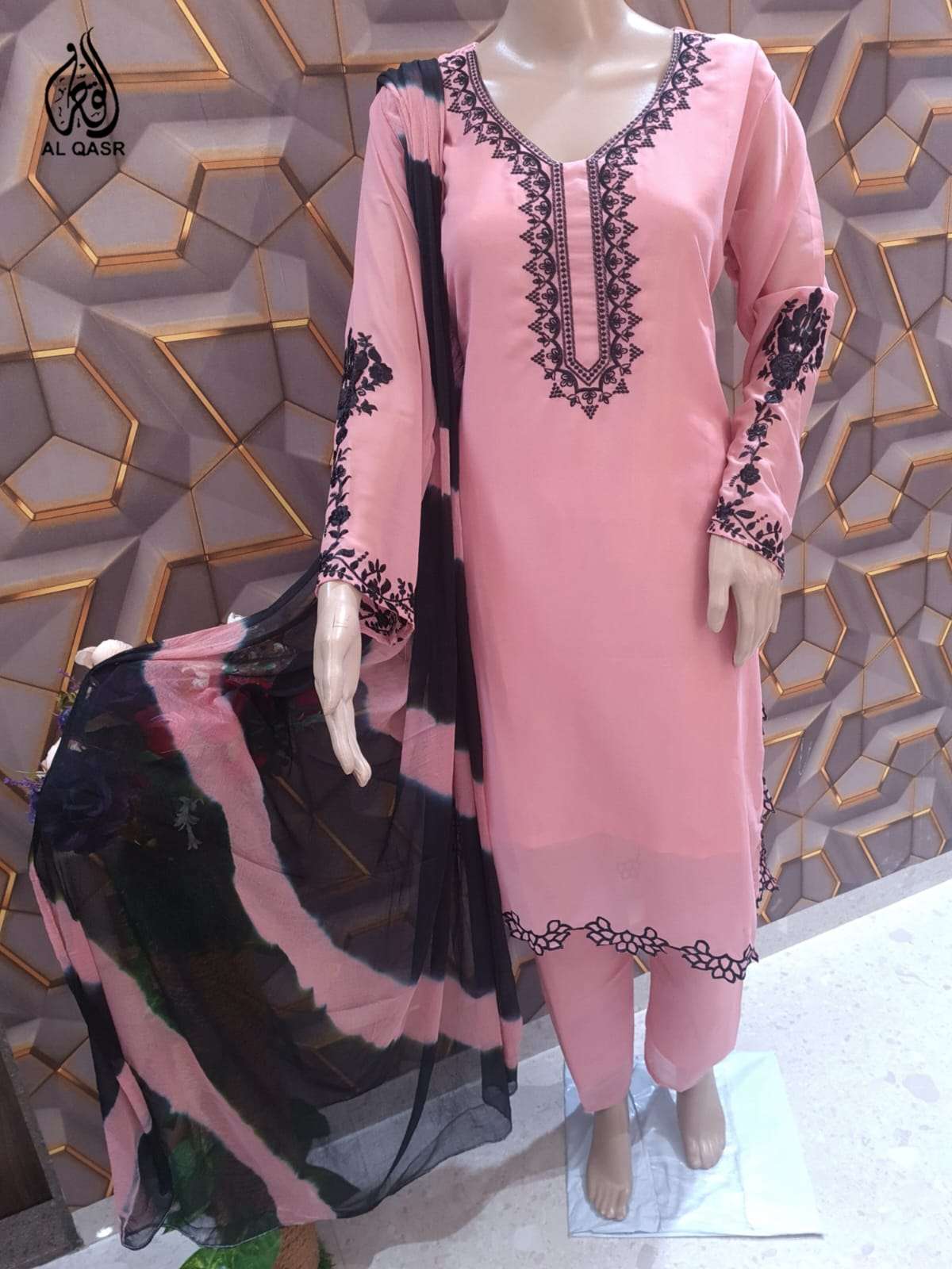 al qasr MA-10 designer heavy faux Georgette suit 