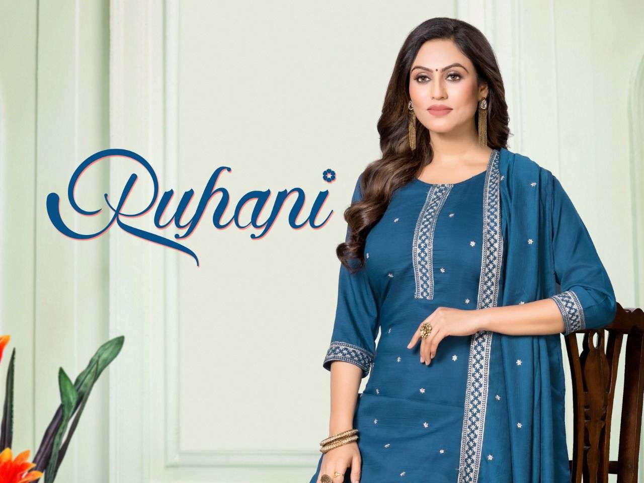 beauty queen ruhani series 101-106 chinon silk readymade suit 