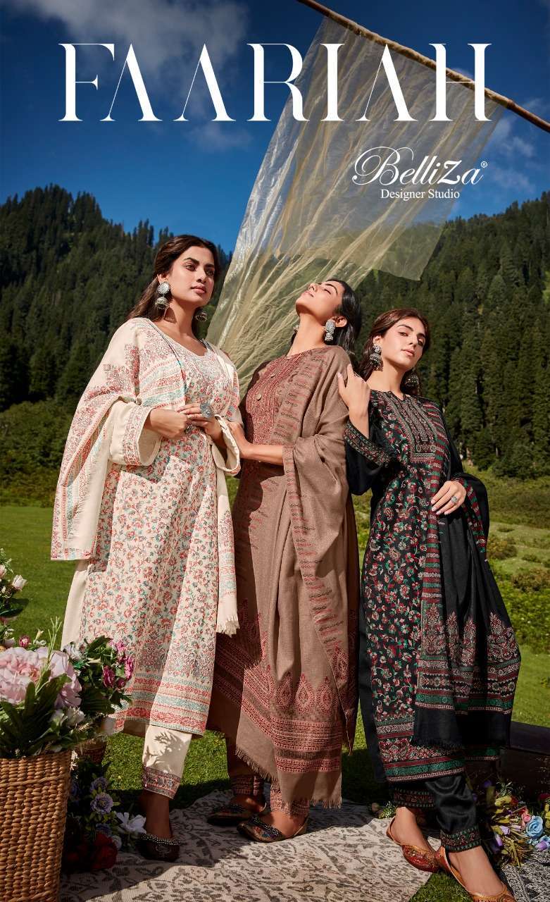 belliza faariah series 729001-729008 wool pashmina suit 