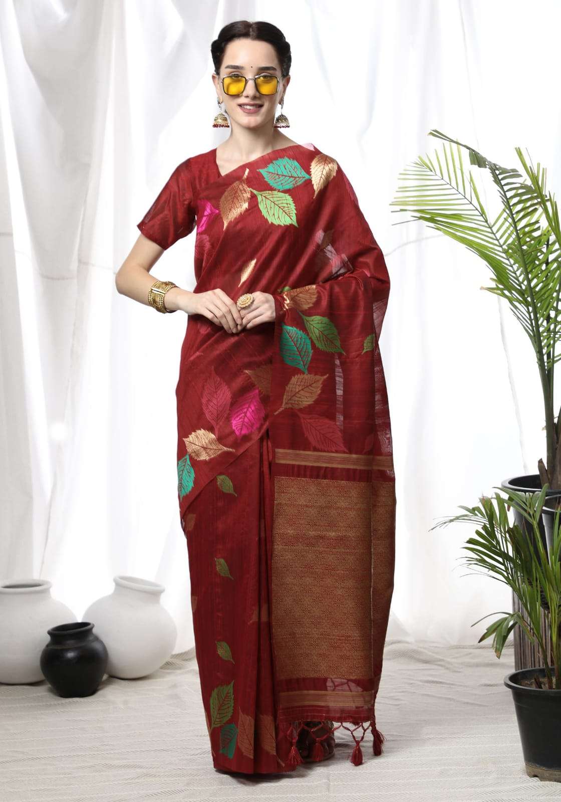 bt-10 designer tussar silk saree s