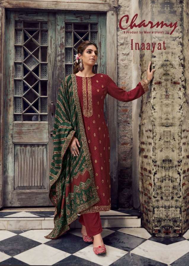 charmy inaayat series 5061-5066 pure pashmina suit 