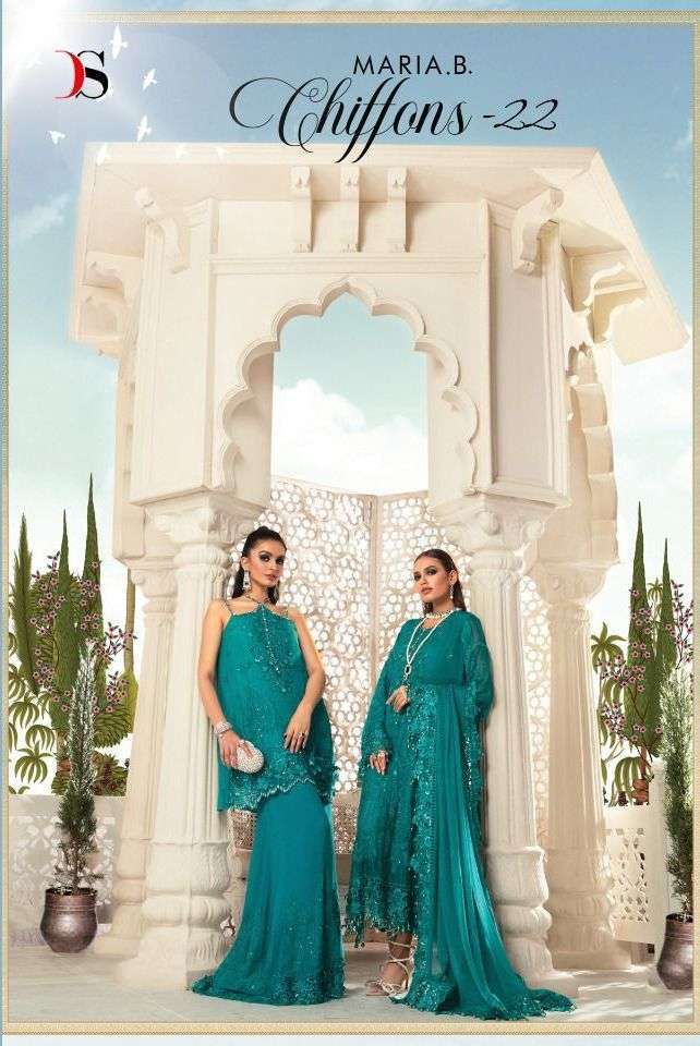 deepsy maria b chiffon 22 series 1861-1865 georgette suit 