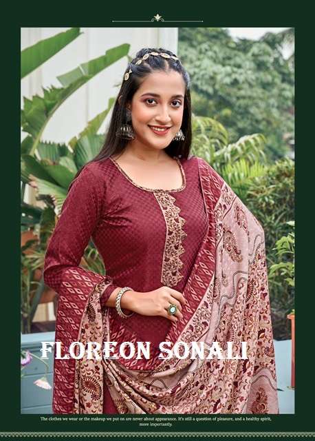 Floreon Sonali series 1001-1010 pure pashmina suit 
