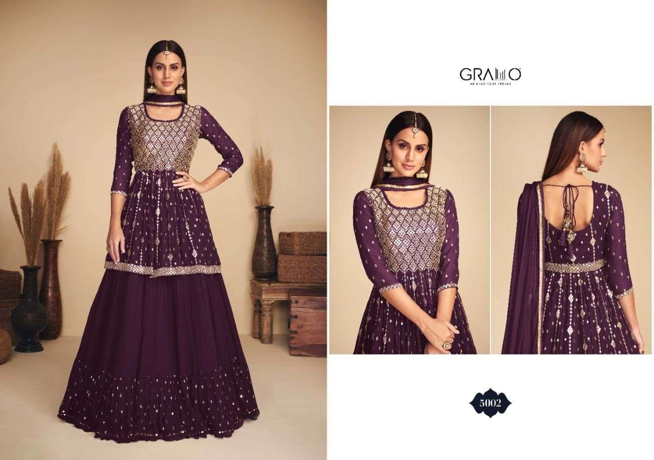 gramo nurza vol 1 designer real georgette suit