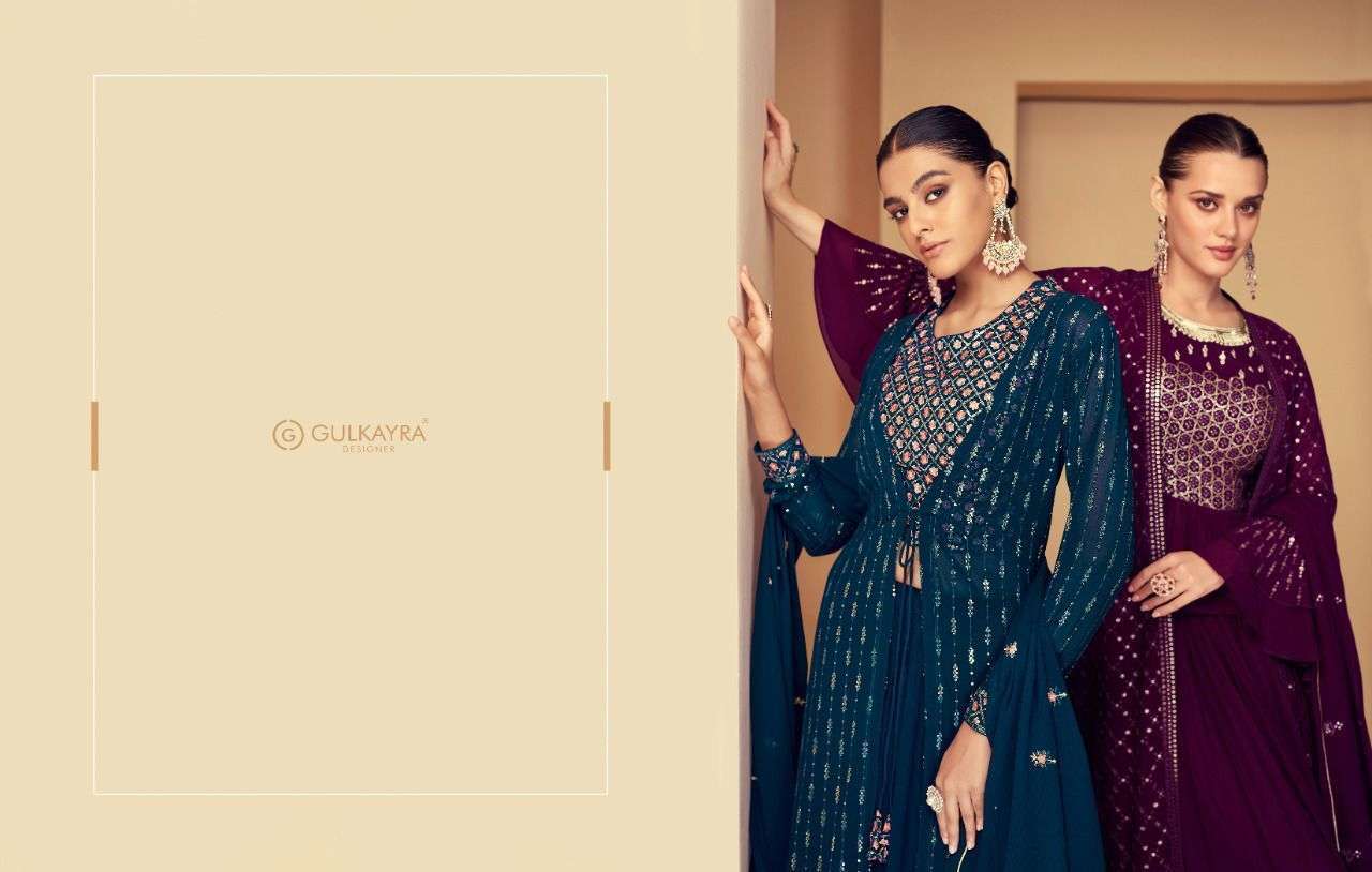 gulkayra forever series 7152-1755 real georgette suit 