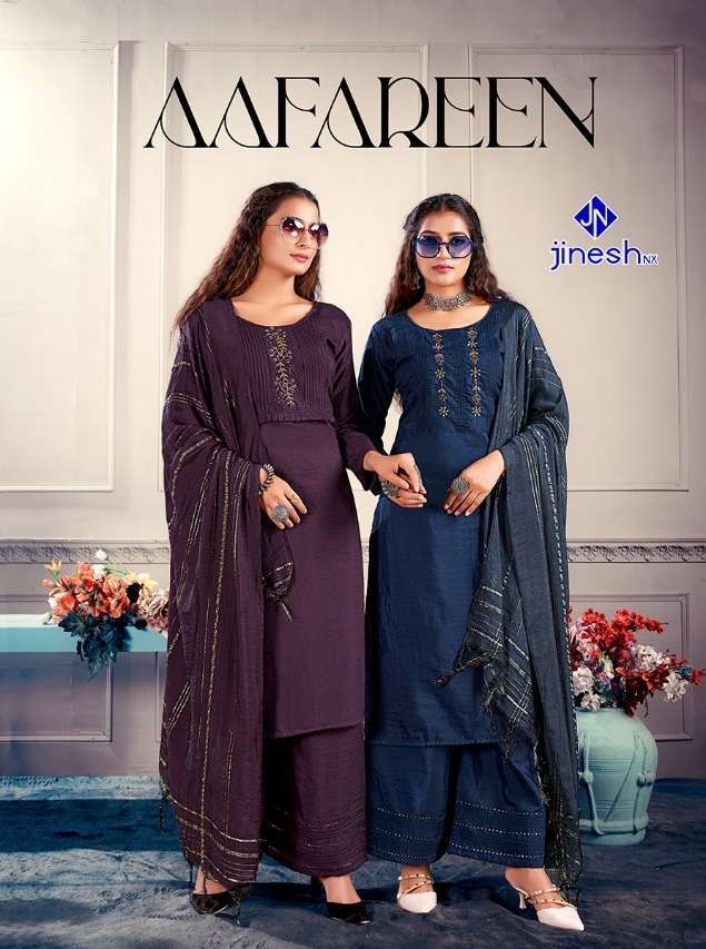 jinesh nx aafreen series 1001-1006 parampara silk readymade suit 