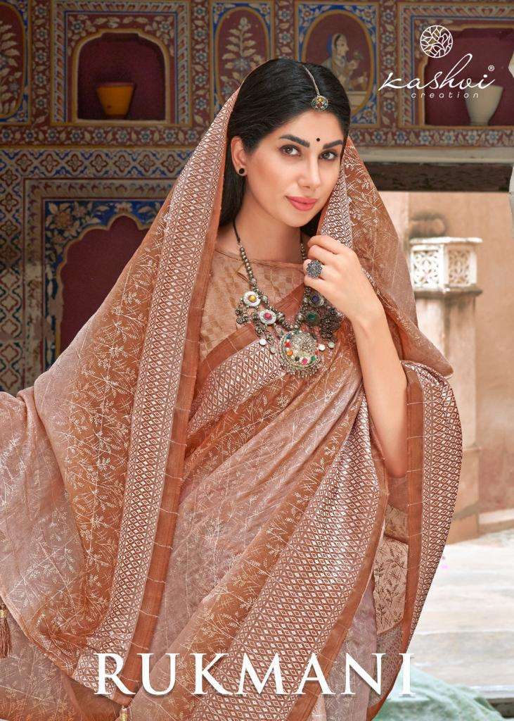 kashvi creation rukmani series 83001-83010 tissue silk saree