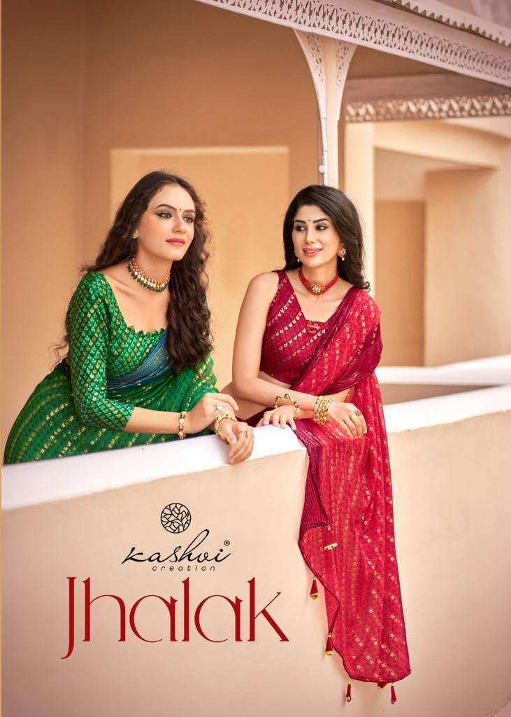 kashvi jhalak series 93001-93010 georgette saree