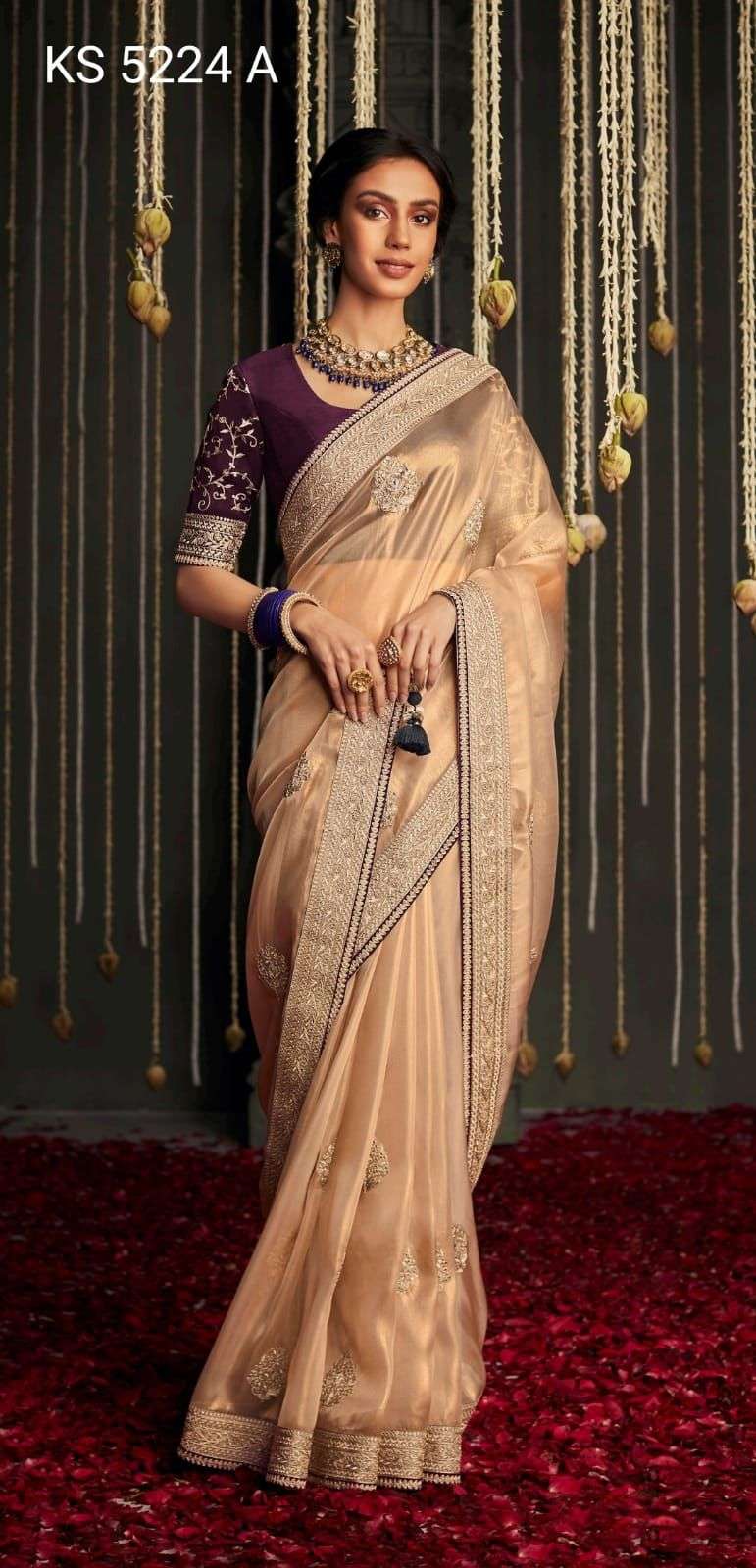 kimora kajal 5224 hits designer soft tissue silk saree 