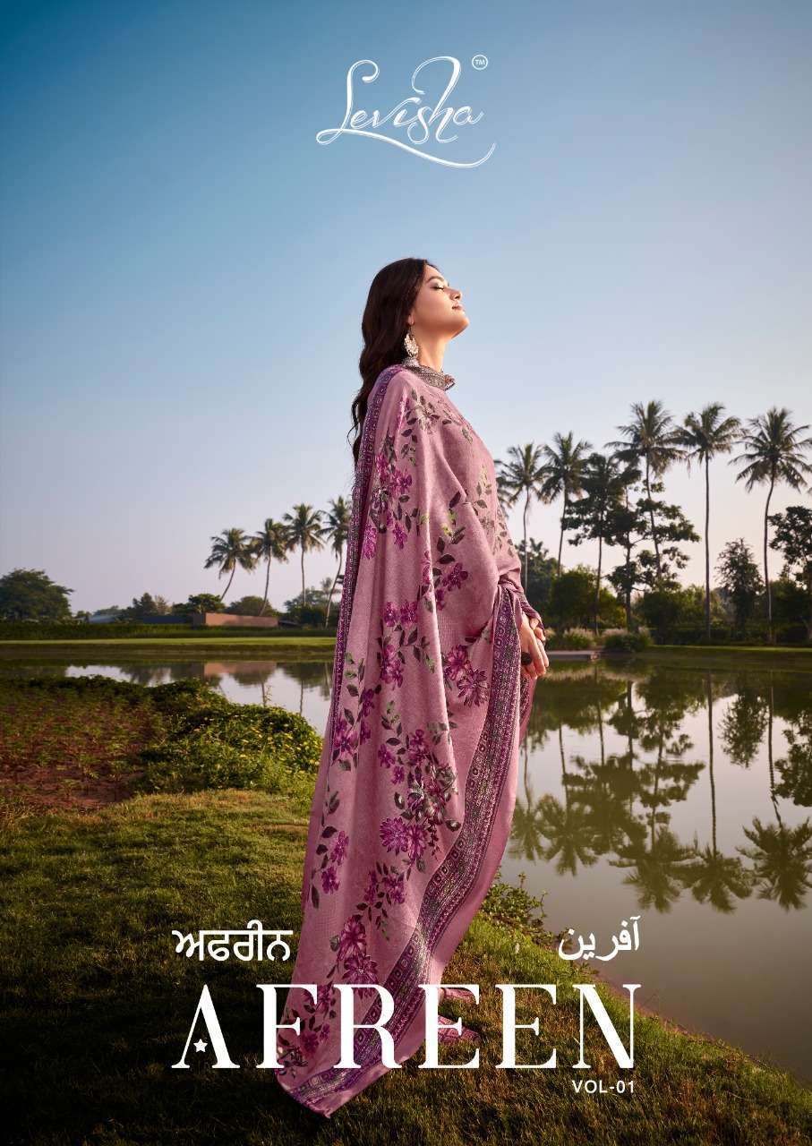 levisha afreen vol 1 series 1013-1020 pure pashmina suit 