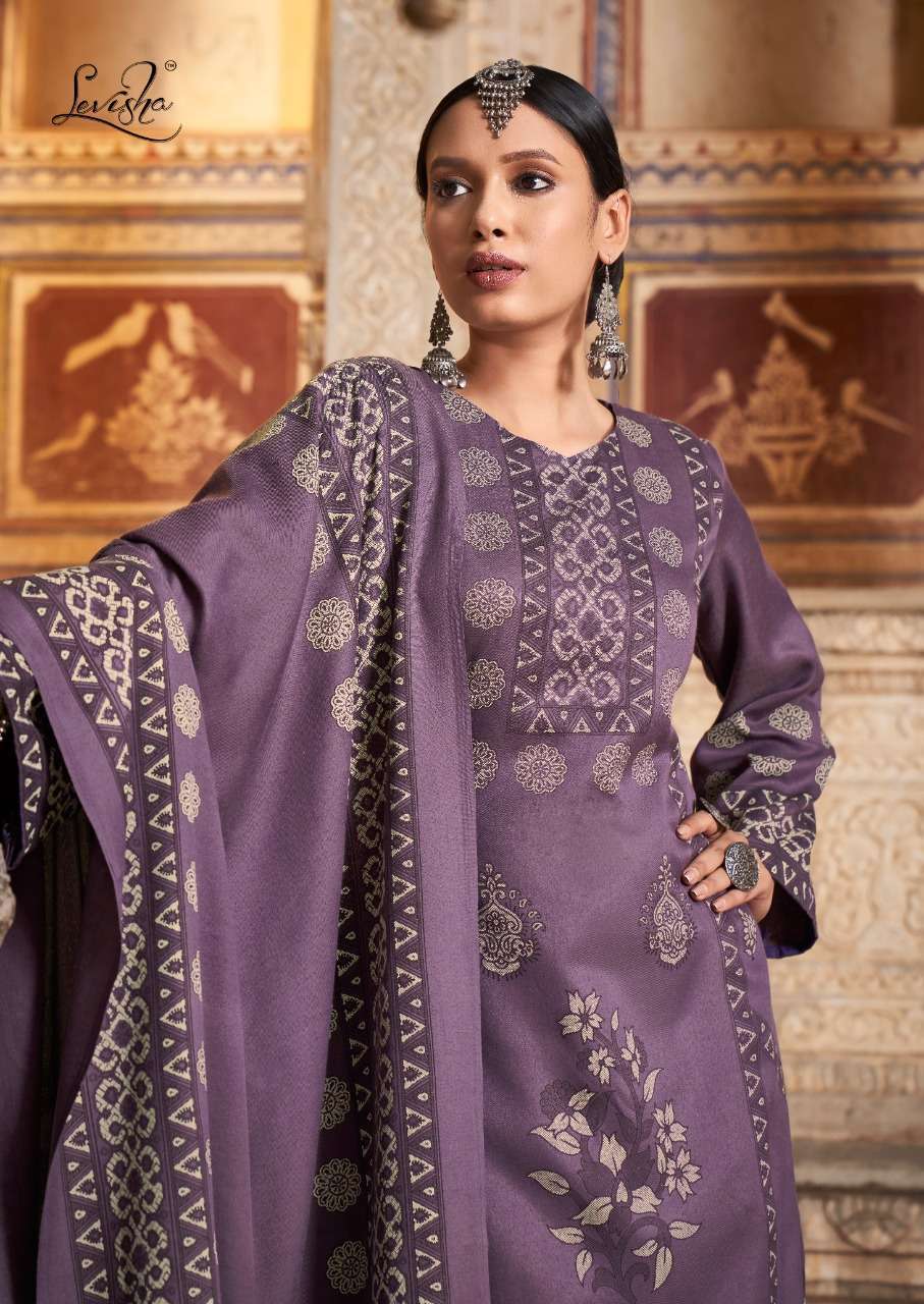 levisha alisha vol 3 series 3013-3020 pure pashmina suit 