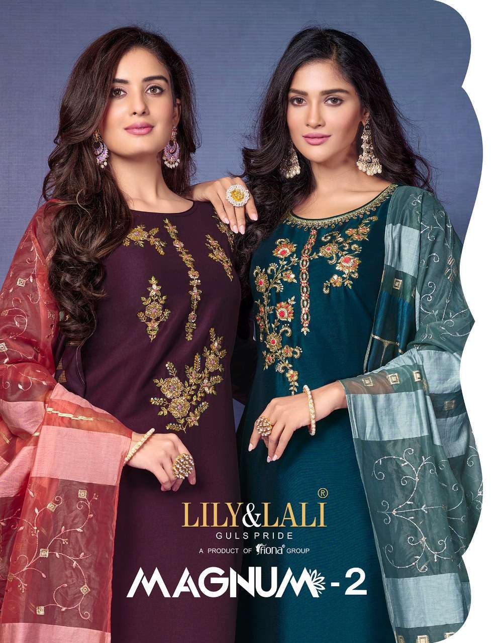 lily & lali magnum vol 2 series 10061-10066 bemberg silk readymade suit