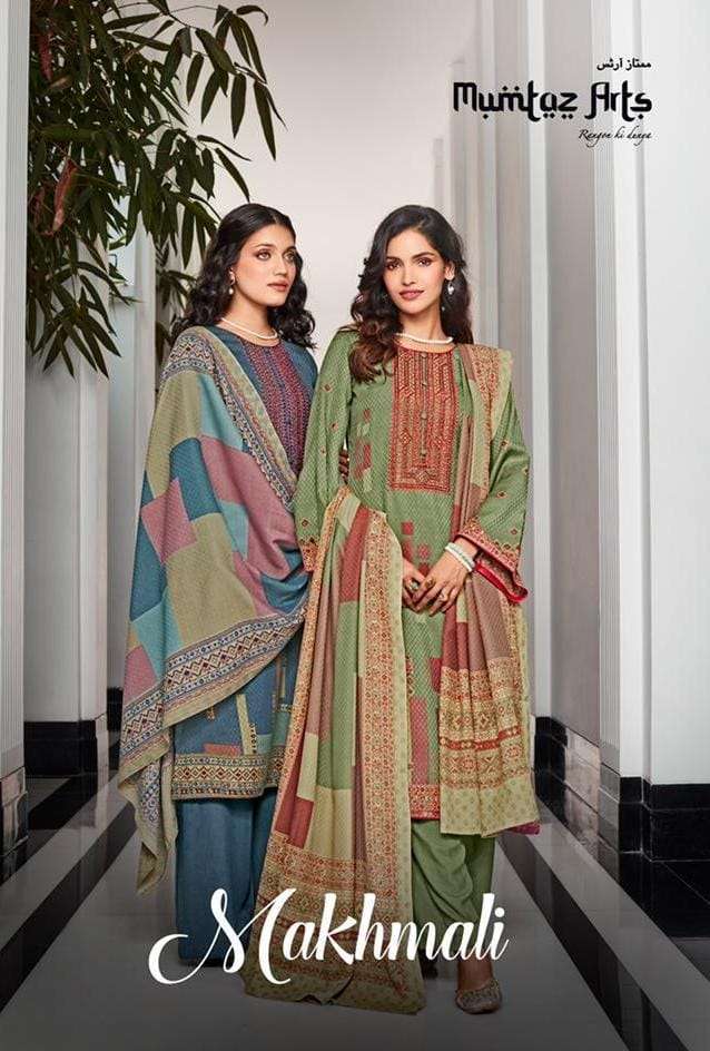 mumtaz arts makhmali series 6001-6007 pure pashmina suit 